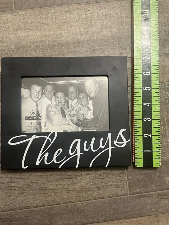 Malden Black Rectangular Photo Frame with Script Logo Insert - Picture 4 of 8